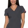 Dickies Clearance Women's Mock Wrap Solid Scrub Top -Cherokee Shop 1 di 85956 clearance 650