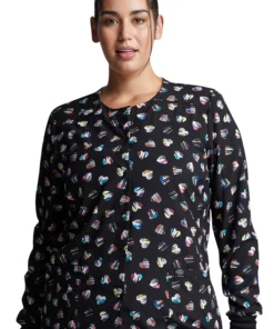 Dickies Clearance Women's Love U Dots Print Scrub Jacket