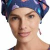 Dickies Women's Bouffant Denim Garden Print Scrub Hat 1 Dickies Women's Bouffant Denim Garden Print Scrub Hat -Cherokee Shop 1 di dk514 printdng 650
