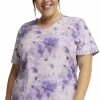 Dickies Women's Tonal Tie Dye Lavender Print Scrub Top 1 Dickies Women's Tonal Tie Dye Lavender Print Scrub Top -Cherokee Shop 1 di dk623 printttd 650