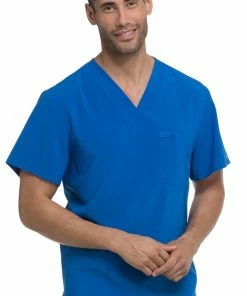 Dickies Clearance Men's V-Neck Utility Solid Scrub Top