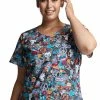Dickies Clearance Women's Pawsitive Vibes Print Scrub Top -Cherokee Shop 1 di dk700 printclearancepwv 650