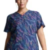 Dickies Clearance Women's Safari Spots Print Scrub Top -Cherokee Shop 1 di dk717 printclearancesfs 650