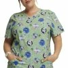Dickies Women's Happy To Be Here Print Scrub Top 2 Dickies Women's Happy To Be Here Print Scrub Top -Cherokee Shop 1 di dk717 printhtb 650