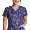 Dickies Women's Dot's Get Going Print Scrub Top -Cherokee Shop 1 di dk731 printdts 650