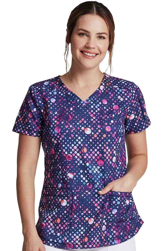 Dickies Women's Dot's Get Going Print Scrub Top 3 Dickies Women's Dot's Get Going Print Scrub Top