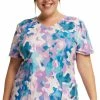 Dickies Women's Soft Camo-tion Print Scrub Top -Cherokee Shop 1 di dk731 printsfc 650