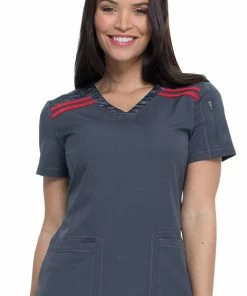 Dickies Women's V-Neck Solid Scrub Top