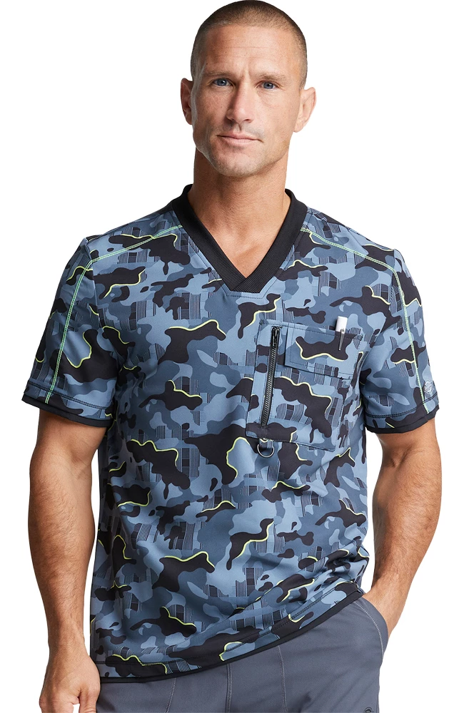Dickies Clearance Men's Tough Glowing Print Scrub Top 3 Dickies Clearance Men's Tough Glowing Print Scrub Top