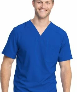 Dickies Clearance Men's V-Neck Solid Scrub Top