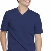 Dickies Men's Knitted Panel Solid Scrub Top