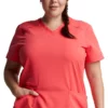 Dickies Clearance Women's Knitted Panel Solid Scrub Top -Cherokee Shop 1 di dk875 clearance 650