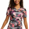 Dickies Women's Camo Plaid Print Scrub Top -Cherokee Shop 1 di dk876 printcap 650
