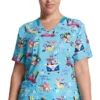 Dickies Clearance Women's Vacay All Day Print Scrub Top -Cherokee Shop 1 di dk876 printclearancevad 650
