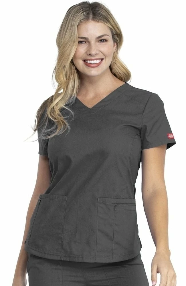 Dickies Women's V-Neck Solid Scrub Top 3 Dickies Women's V-Neck Solid Scrub Top
