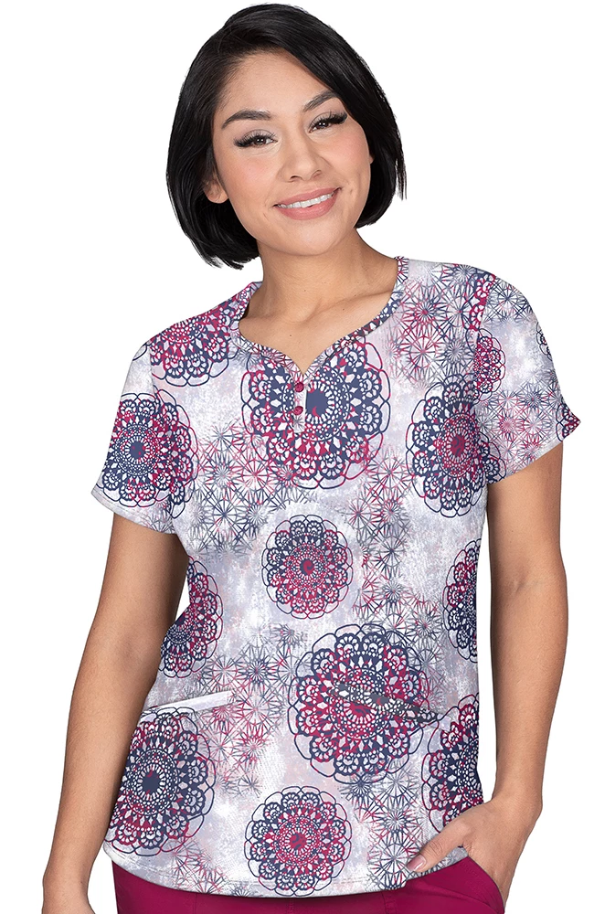 Healing Hands Clearance Women's Isabel Dreamy Lace Print Scrub Top 3 Healing Hands Clearance Women's Isabel Dreamy Lace Print Scrub Top