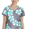 Healing Hands Clearance Women's Isabel Large Blossom Print Scrub Top -Cherokee Shop 1 hh 2218 printclearancelbl 650