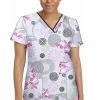 Healing Hands Clearance Women's Amanda Delightful Spirit Print Scrub Top -Cherokee Shop 1 hh 2266 printclearancedes 650
