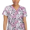 Healing Hands Clearance Women's Amanda Serene Bouquet Print Scrub Top -Cherokee Shop 1 hh 2266 printclearanceseb 650