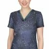 Healing Hands Clearance Women's Amanda Stary Sky Print Scrub Top -Cherokee Shop 1 hh 2266 printclearancessk 650