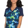 Koi Clearance Women's Journey Cheetah Tie Dye Green Tea Print Scrub Top -Cherokee Shop 1 ko 1004pr printclearancect1 650