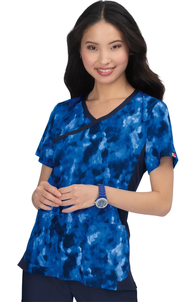 Koi Clearance Women's Raquel Mock Wrap Camo Visions Print Scrub Top 3 Koi Clearance Women's Raquel Mock Wrap Camo Visions Print Scrub Top