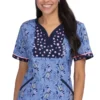 Koi Clearance Women's Lennon Heart Shaped Neck Vintage Floral Print Scrub Top -Cherokee Shop 1 ko 1054pr printclearancevtf 650