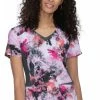 Koi Clearance Women's Nadi Tie Dye Floral Print Scrub Top 1 Koi Clearance Women's Nadi Tie Dye Floral Print Scrub Top -Cherokee Shop 1 ko 1057pr printclearancetfp 650