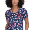 Koi Clearance Women's Leslie American Pops Print Scrub Top -Cherokee Shop 1 ko 384pr printclearanceamp 650