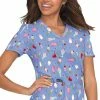 Koi Clearance Women's Leslie Sweet Tooth Print Scrub Top -Cherokee Shop 1 ko 384pr printclearanceswt 650