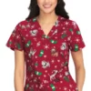 Koi Clearance Women's Bell Holly Jolly Puppies Print Scrub Top -Cherokee Shop 1 ko b120pr printclearancehjp 650