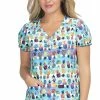 Koi Clearance Women's Blossom Pineapple Paradise Print Scrub Top -Cherokee Shop 1 ko b123pr printclearancepnp 650