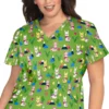 Koi Women's Doll V-Neck Spring Llama Print Scrub Top -Cherokee Shop 1 ko f101pr printslm 650