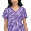 Koi Clearance Women's Leslie Marble Print Scrub Top -Cherokee Shop 1 ko m384pr clearance 650