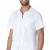 Landau Men's Collared Zip Front Solid Scrub Top 1 Landau Men's Collared Zip Front Solid Scrub Top -Cherokee Shop 1 ln 4263prvwwp 650