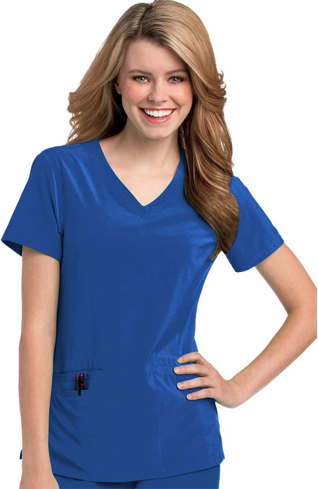Urbane Clearance Women's Motivate V-Neck Solid Scrub Top With Tonal Stitching 3 Urbane Clearance Women's Motivate V-Neck Solid Scrub Top With Tonal Stitching