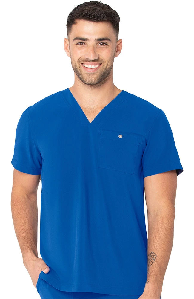 Urbane Men's Tuckable Solid Scrub Top 3 Urbane Men's Tuckable Solid Scrub Top