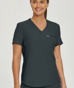 Landau Women's 2 Pocket V-Neck Scrub Top