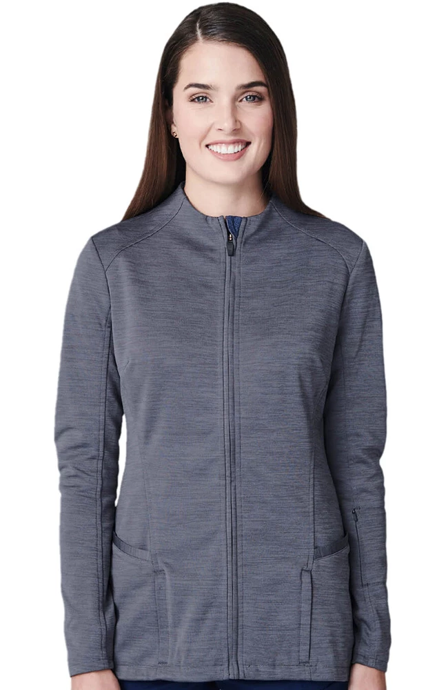 Medelita Women's Ionic Heathered Solid Scrub Jacket 3 Medelita Women's Ionic Heathered Solid Scrub Jacket