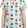 Maevn Uniforms Clearance Women's Brain Freeze Print Scrub Top -Cherokee Shop 1 mv 1767 printclearancebfz 650