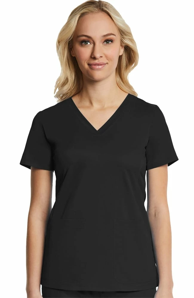 EON Women's Athletic Utility Solid Scrub Top 3 EON Women's Athletic Utility Solid Scrub Top