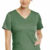 Maevn Uniforms Women's Double V-Neck Solid Scrub Top -Cherokee Shop 1 mv 3501 650