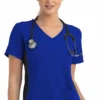 Maevn Uniforms Women's Knitted Mock Wrap Solid Scrub Top 1 Maevn Uniforms Women's Knitted Mock Wrap Solid Scrub Top -Cherokee Shop 1 mv 4520 650