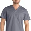 EON Men's V-Neck Mesh Panel COOLMAX Solid Scrub Top 2 EON Men's V-Neck Mesh Panel COOLMAX Solid Scrub Top -Cherokee Shop 1 mv 5208 650
