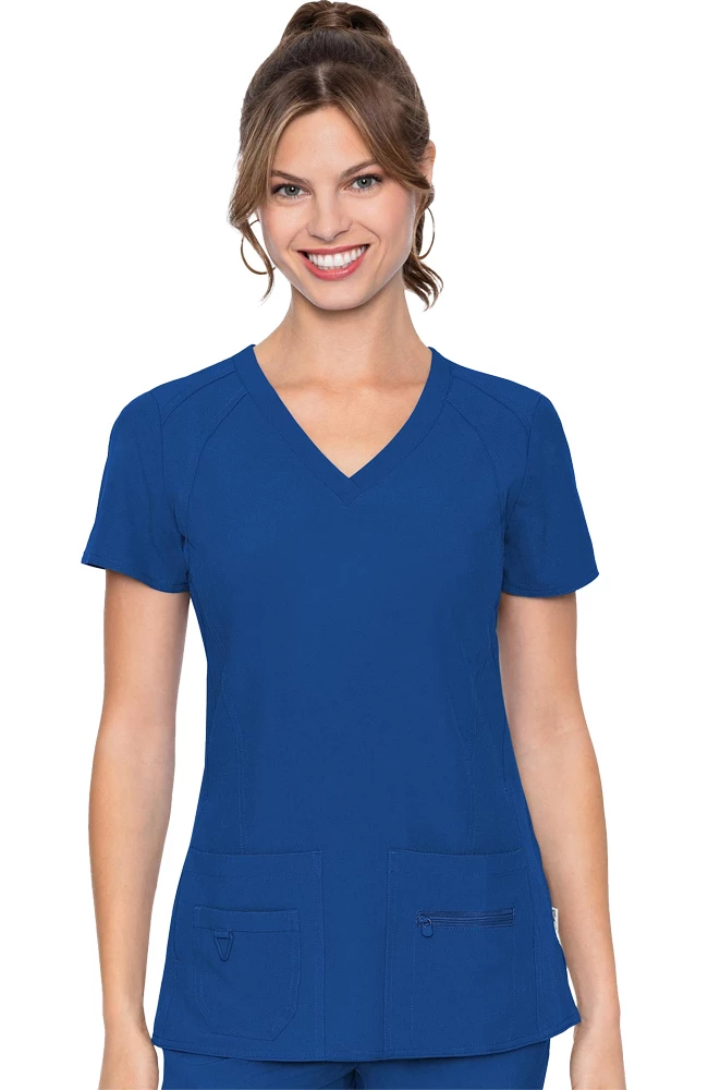 Med Couture Women's Refined V-Neck Solid Scrub Top 3 Med Couture Women's Refined V-Neck Solid Scrub Top