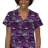 Med Couture Women's Vicky Awareness Print Scrub Top 1 Med Couture Women's Vicky Awareness Print Scrub Top -Cherokee Shop 1 pe 8564 printawr 650