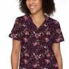 Med Couture Women's Vicky Rosarium Print Scrub Top -Cherokee Shop 1 pe 8564 printrsr 650