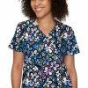 Med Couture Women's Vicky Scribble Floral Print Top