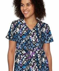 Med Couture Women's Vicky Scribble Floral Print Top