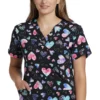 White Cross Clearance Women's Heart Mix Print Scrub Top 2 White Cross Clearance Women's Heart Mix Print Scrub Top -Cherokee Shop 1 wc 617 printclearancehtm 650